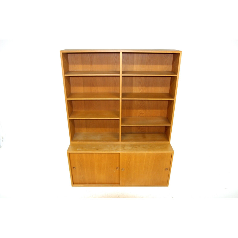 Vintage oakwood bookcase by børge mogensen for karl andersson &söner, 1960s