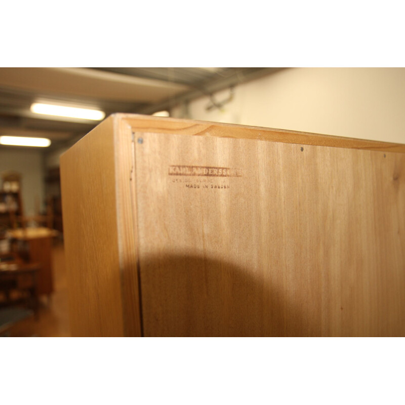 Vintage oakwood bookcase by børge mogensen for karl andersson &söner, 1960s