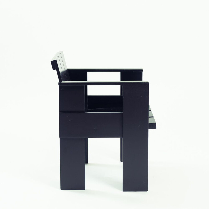 Poltrona vintage laccata nera di G.T Rietveld per Cassina, 1934