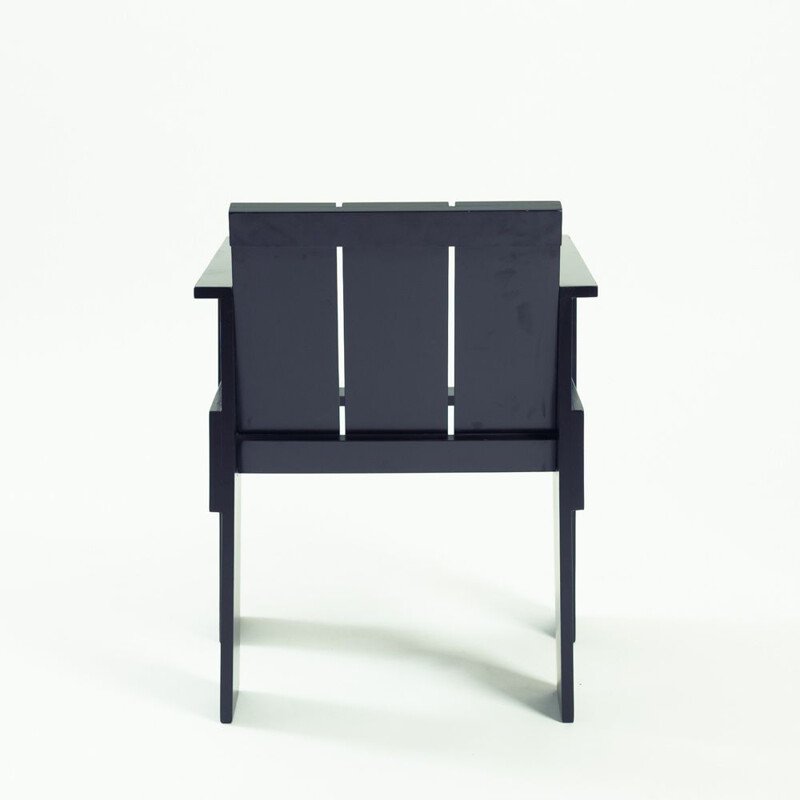 Sillón vintage lacado en negro de G.T Rietveld para Cassina, 1934