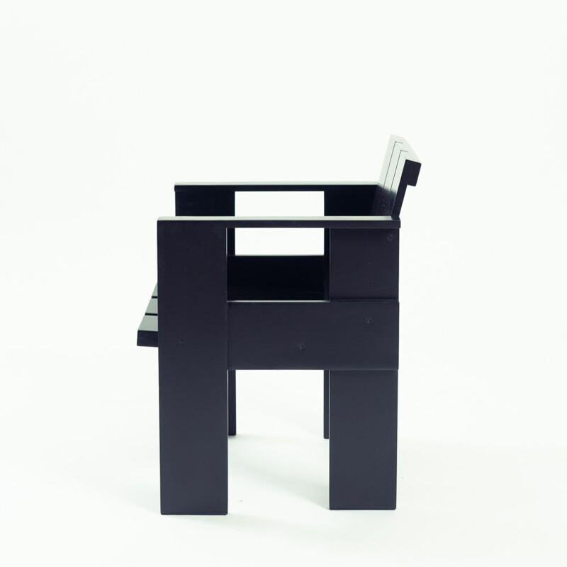 Poltrona vintage laccata nera di G.T Rietveld per Cassina, 1934