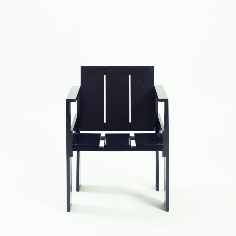 Poltrona Vintage lacada a preto por G.T Rietveld para Cassina, 1934