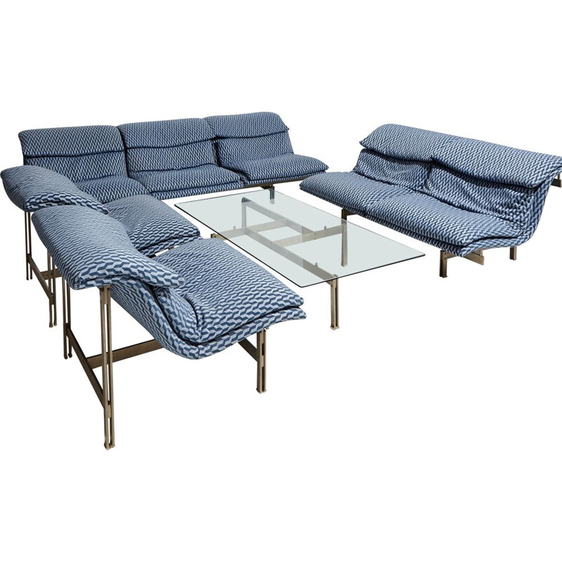 Vintage Wave modulaire loungeset van Giovanni Offredi voor Saporiti Italia, 1970