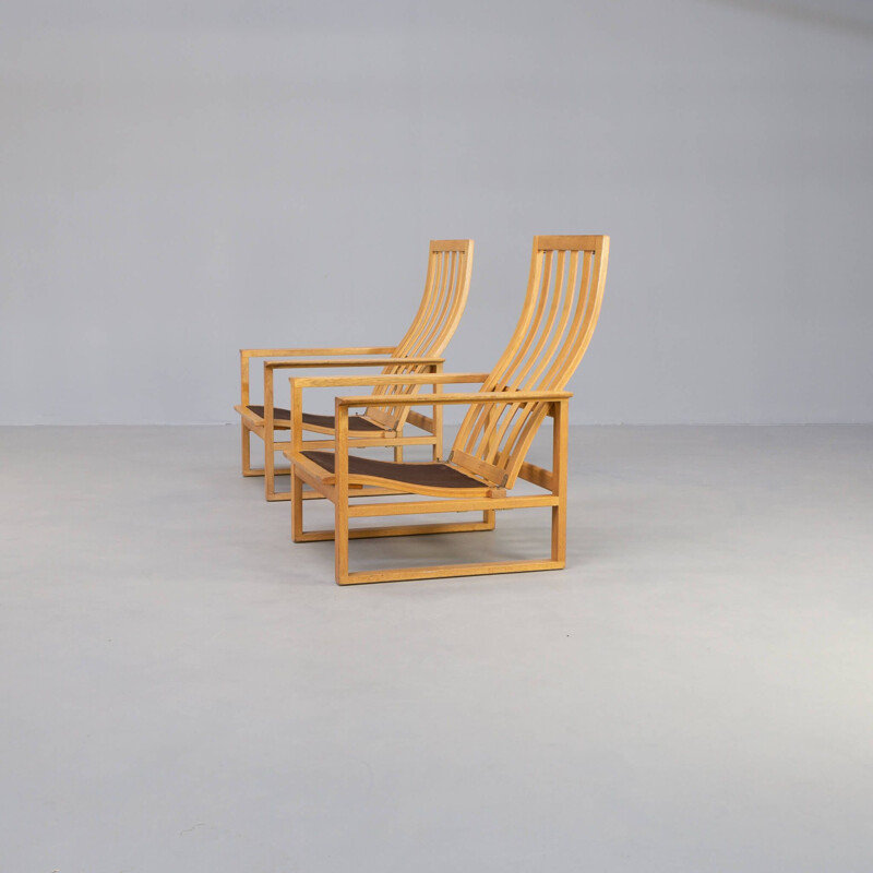 Vintage living room set in wood by Borge Mogensen for Fredericia Stolefabrik 