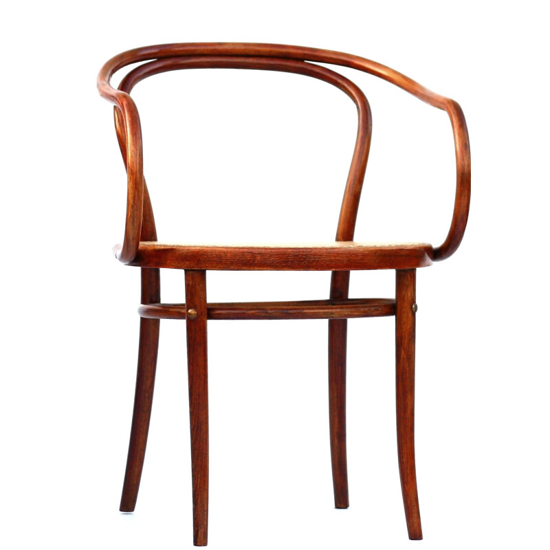 Ton armchair "30" in mahogany - 1970s