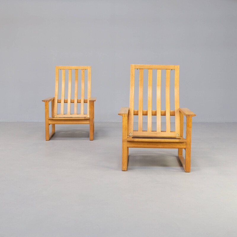 Ensemble de salon vintage en bois par Borge Mogensen pour Fredericia Stolefabrik 