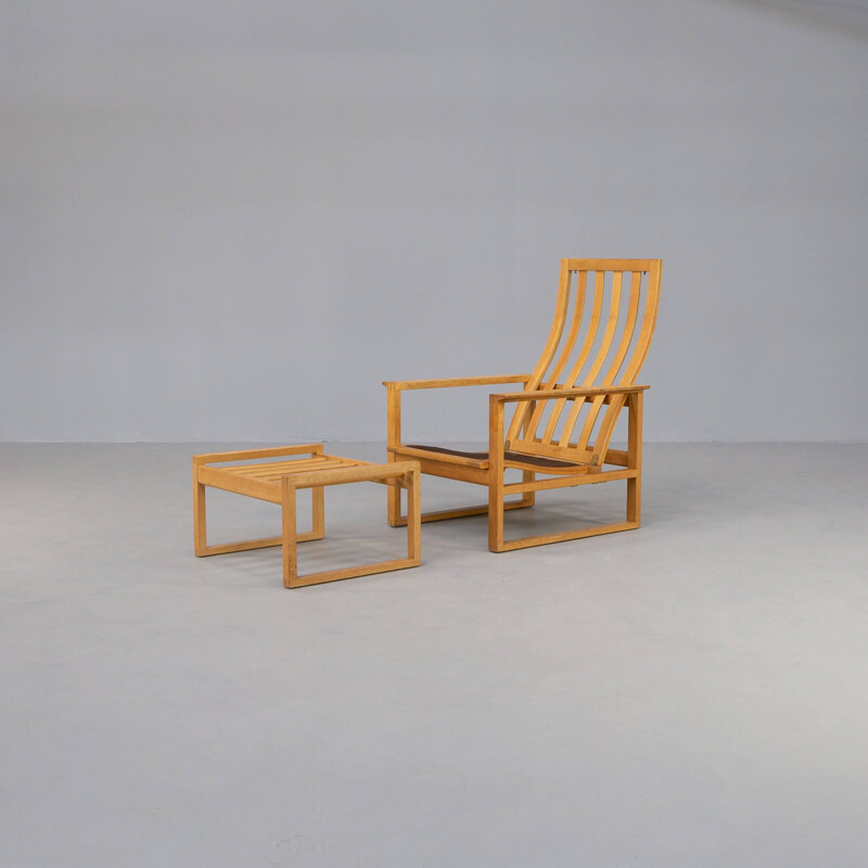 Vintage living room set in wood by Borge Mogensen for Fredericia Stolefabrik 