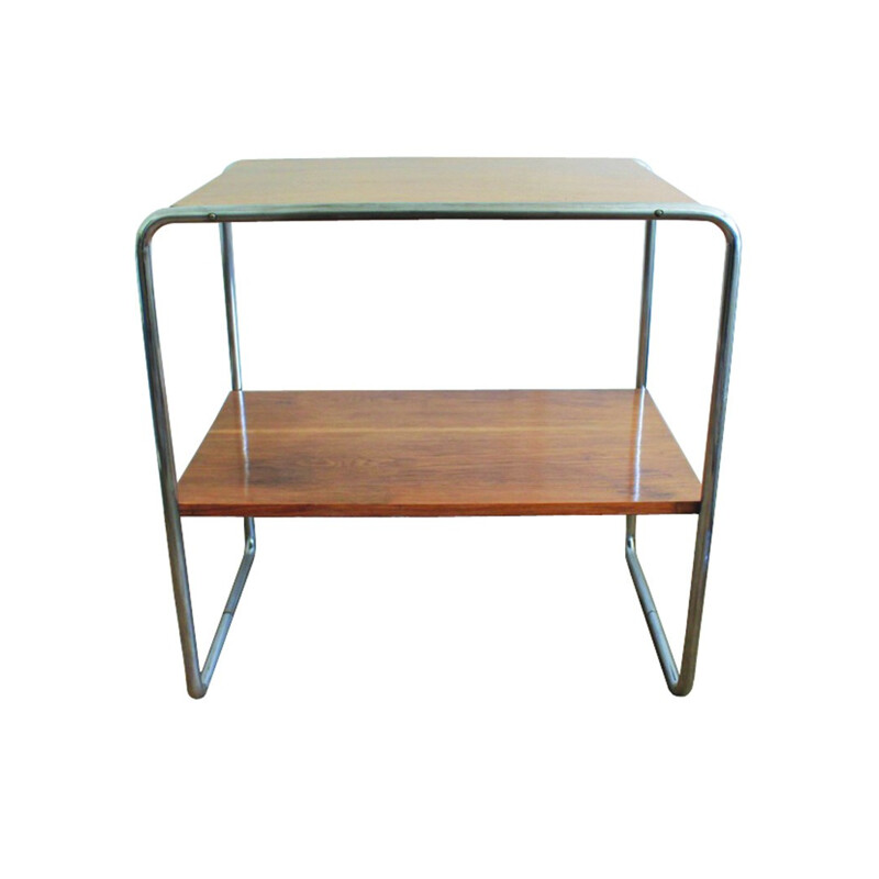 Table d'appoint "B12" en bois et acier, Marcel BREUER - 1930