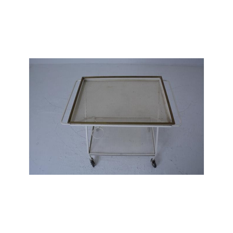 Mid century serving trolley with removable tray, Mathieu MATEGOT - 1950s