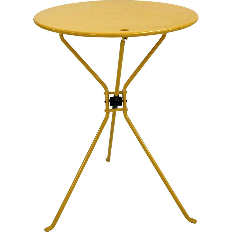 Vintage yellow Cumano folding table by Achille Castiglioni for Zanotta, 1970s