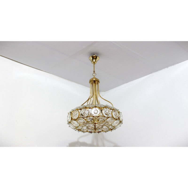  Chandelier Stilkronen Vintage par Oscar Torlasco 1970s