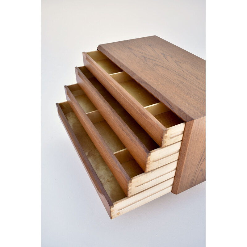 Vintage teak chest of drawers by Ib Kofod Larsen for Fredericia Mobelfabrik