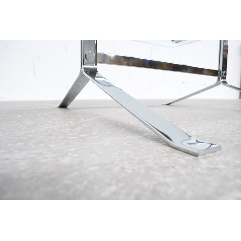 Vintage Joker coffee table in chromed steel by Olivier Mourgue for Airborne, 1960