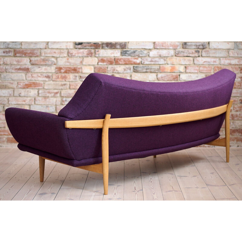 Divano vintage in tessuto kvadrat di Johannes Andersen per Ab Trensums, 1950