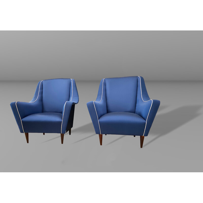 Pair of mid century armchairs by Ico Luisa Parisi for Ariberto Colombo, Italy 1950s