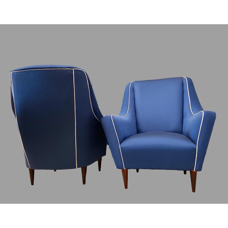 Pair of mid century armchairs by Ico Luisa Parisi for Ariberto Colombo, Italy 1950s