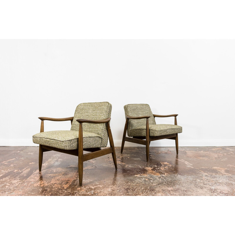 Paire de fauteuils vintage Gfm 87 par Juliusz Kedziorek, 1960