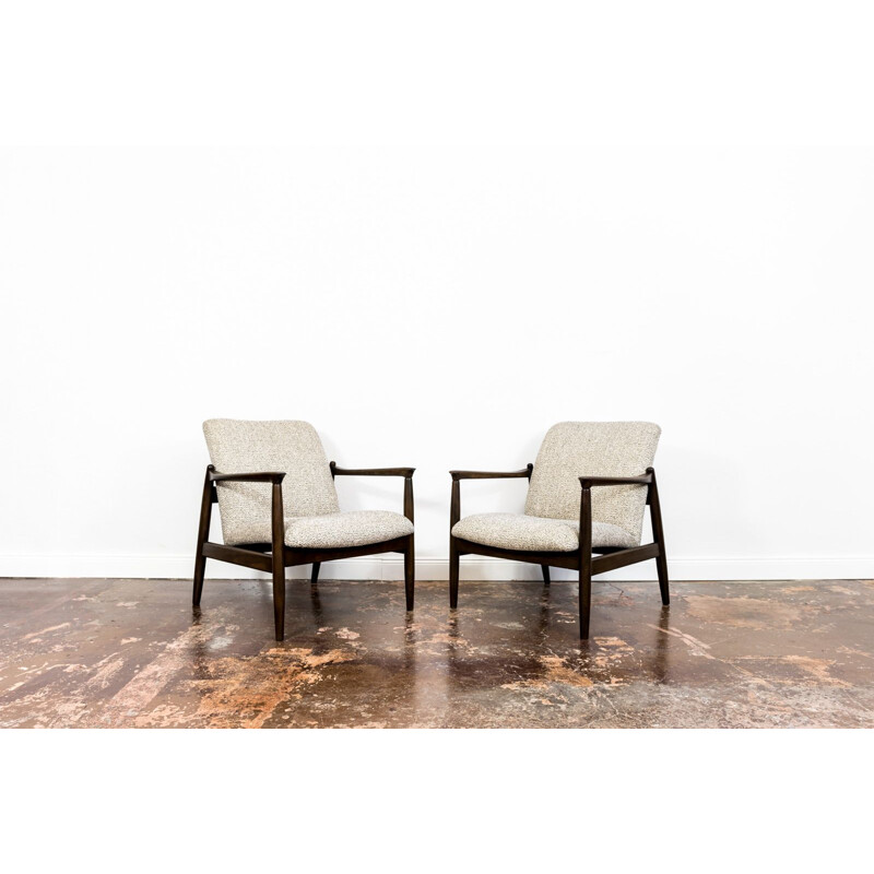 Pair of vintage GFM-64 armchairs by Edmund Homa, 1960s