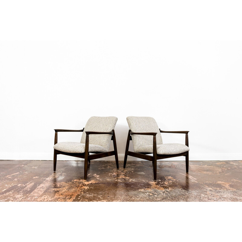 Pair of vintage GFM-64 armchairs by Edmund Homa, 1960s