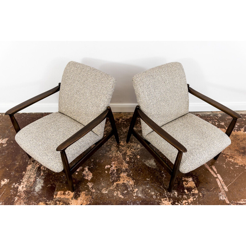 Pair of vintage GFM-64 armchairs by Edmund Homa, 1960s