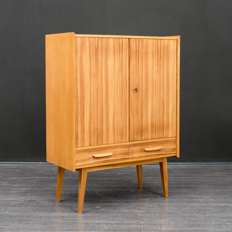 Mid century restored highboard in ashwood and zebrano - 1950s