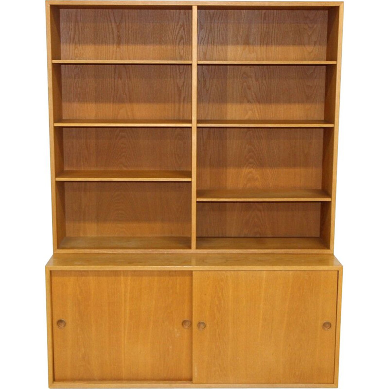 Vintage oakwood bookcase by børge mogensen for karl andersson &söner, 1960s