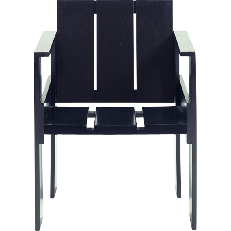 Poltrona Vintage lacada a preto por G.T Rietveld para Cassina, 1934