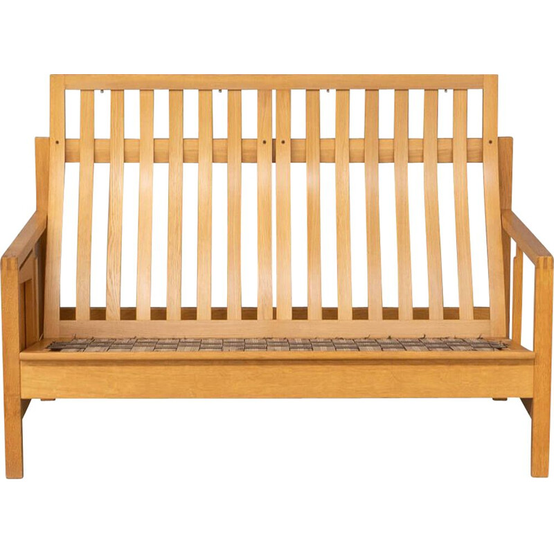 Vintage 2-Sitzer-Sofa aus Holz von Borge Mogensen für Fredericia Stolefabrik