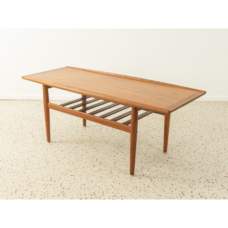 Mesa de centro vintage de teca y madera maciza de Grete Jalk para Glostrup, Dinamarca 1960