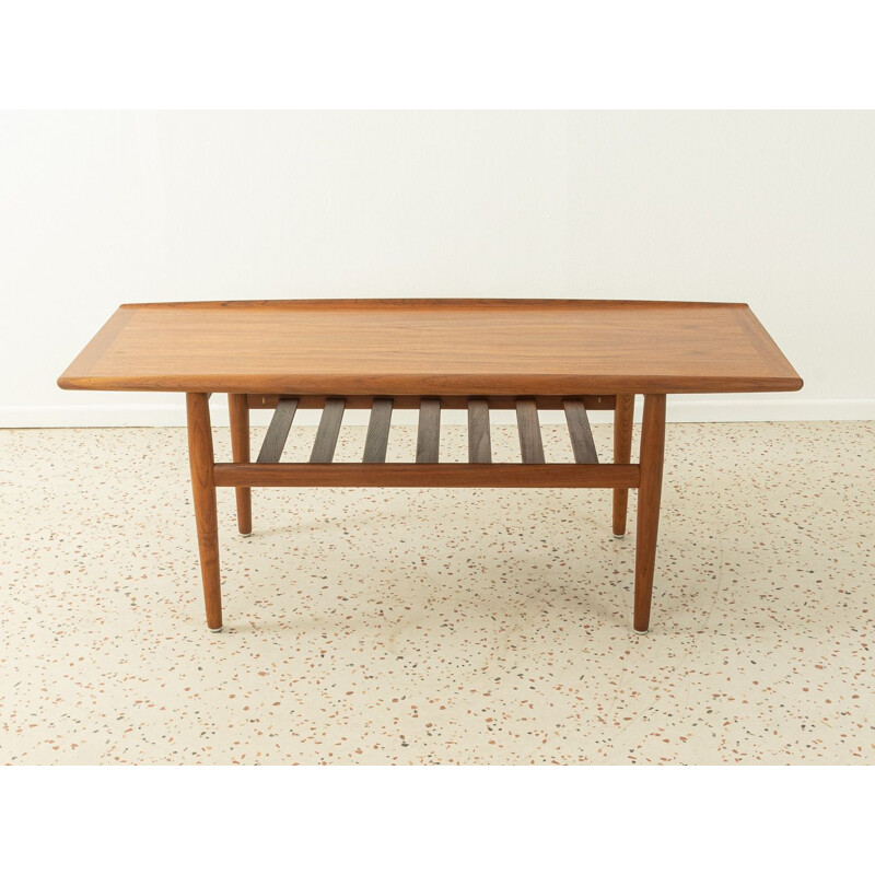 Tavolino vintage in teak e legno massiccio di Grete Jalk per Glostrup, Danimarca 1960