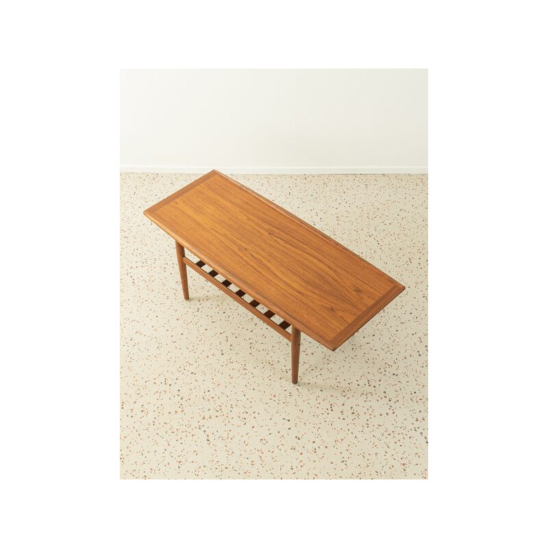 Vintage teak en massief houten salontafel door Grete Jalk voor Glostrup, Denemarken 1960