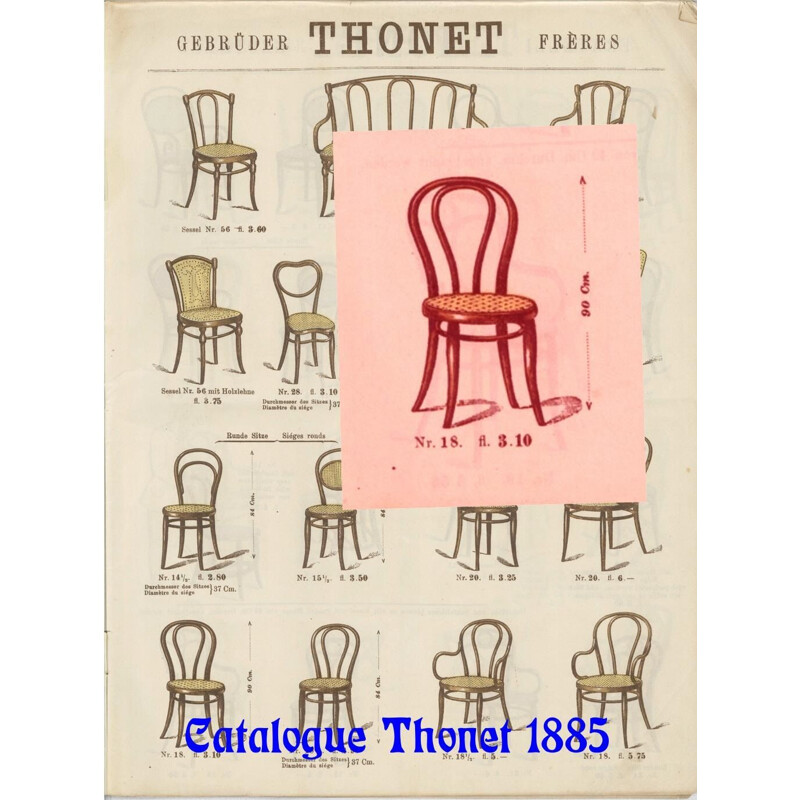 Vintage Thonet N 18 chair, 1885