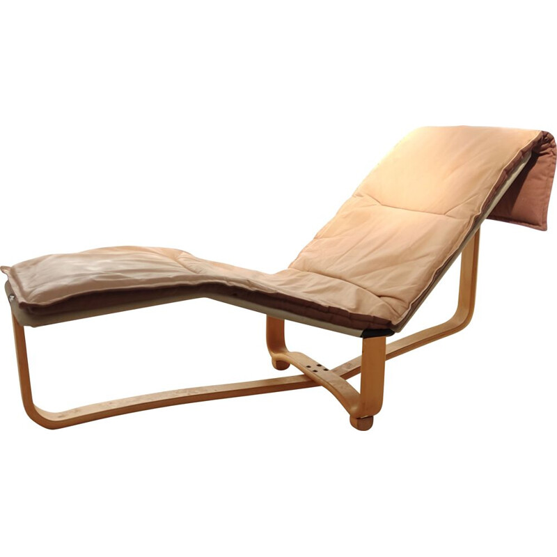 Vintage camel leather lounge chair by Ingmar & Relling, 1970