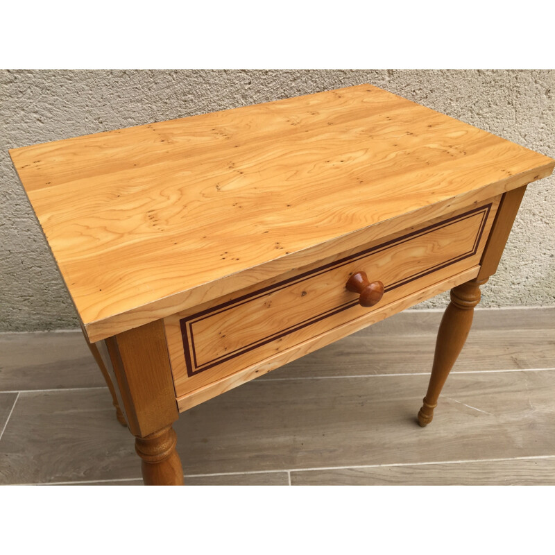 Table de chevet vintage en bois