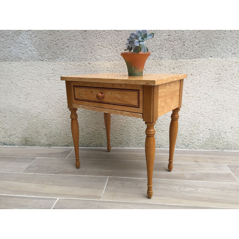 Table de chevet vintage en bois