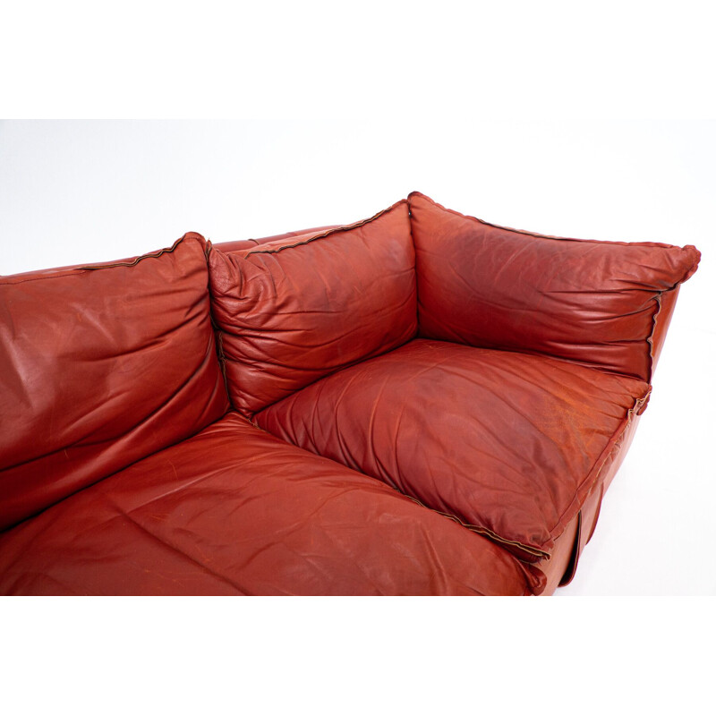 Mid-century leather sofa by Mario Bellini, Italy 1970s