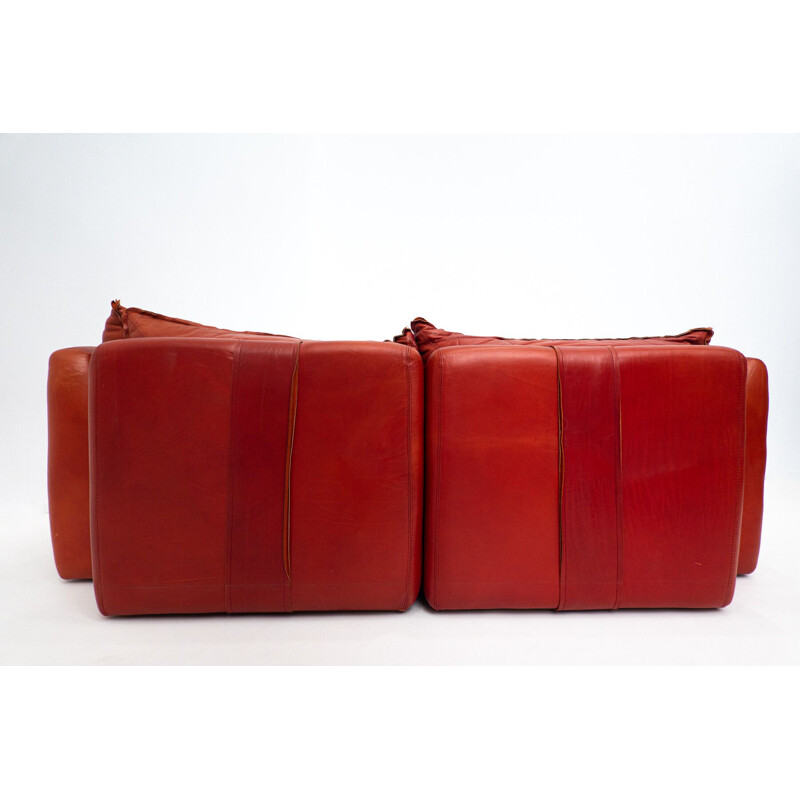 Mid-century leather sofa by Mario Bellini, Italy 1970s