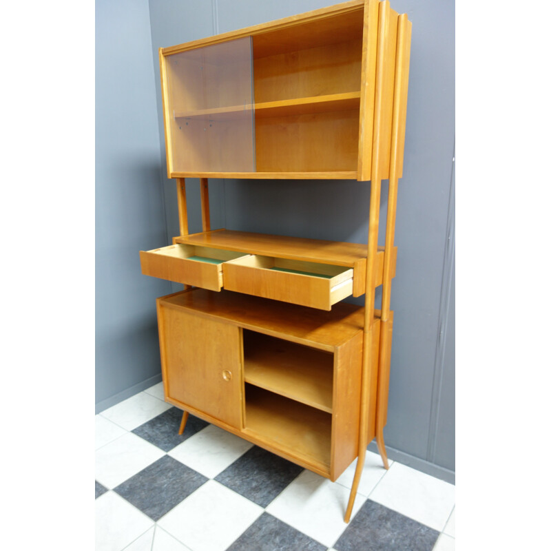 Vintage highboard with display cabinet by Frantisek Jirak for Tatra, 1960s