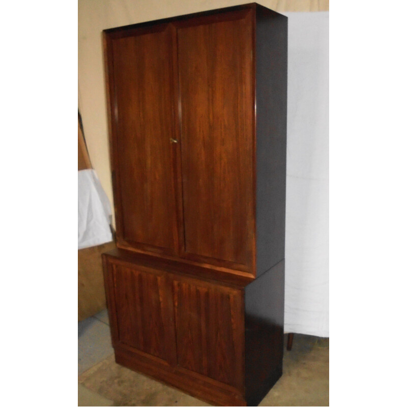 Vintage 2-piece rosewood storage cabinet, Denmark 1960