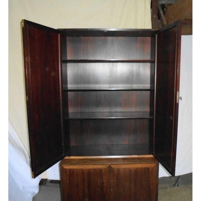 Vintage 2-piece rosewood storage cabinet, Denmark 1960