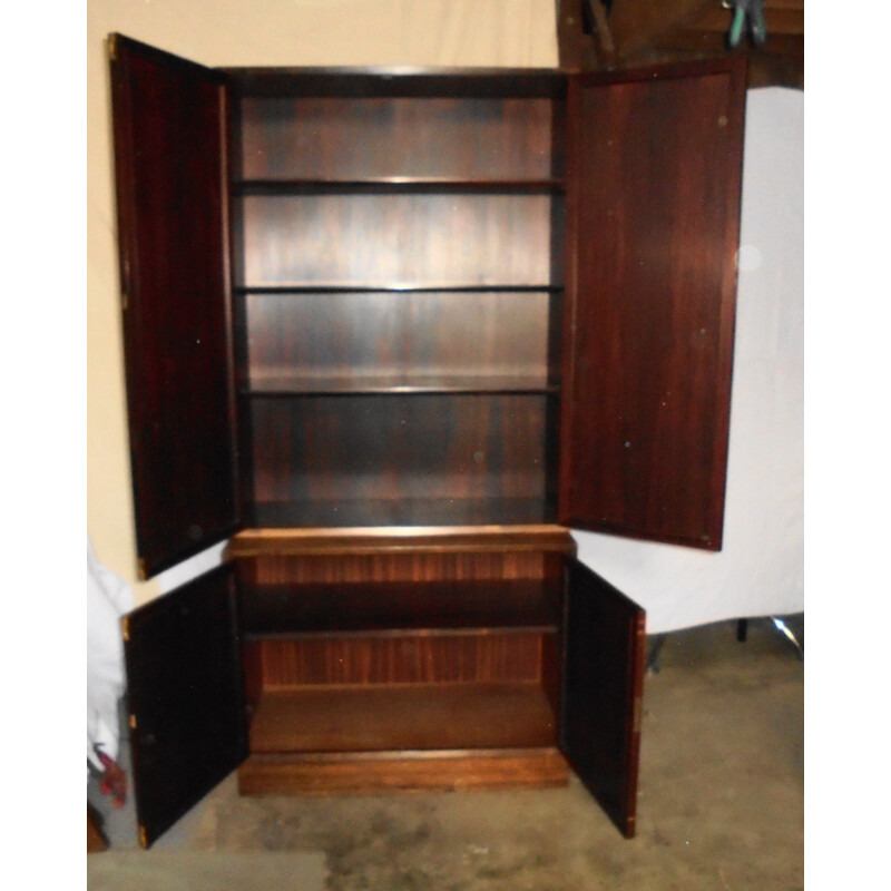 Vintage 2-piece rosewood storage cabinet, Denmark 1960