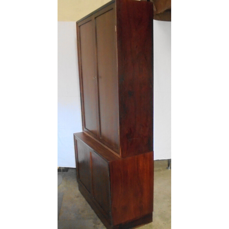 Vintage 2-piece rosewood storage cabinet, Denmark 1960