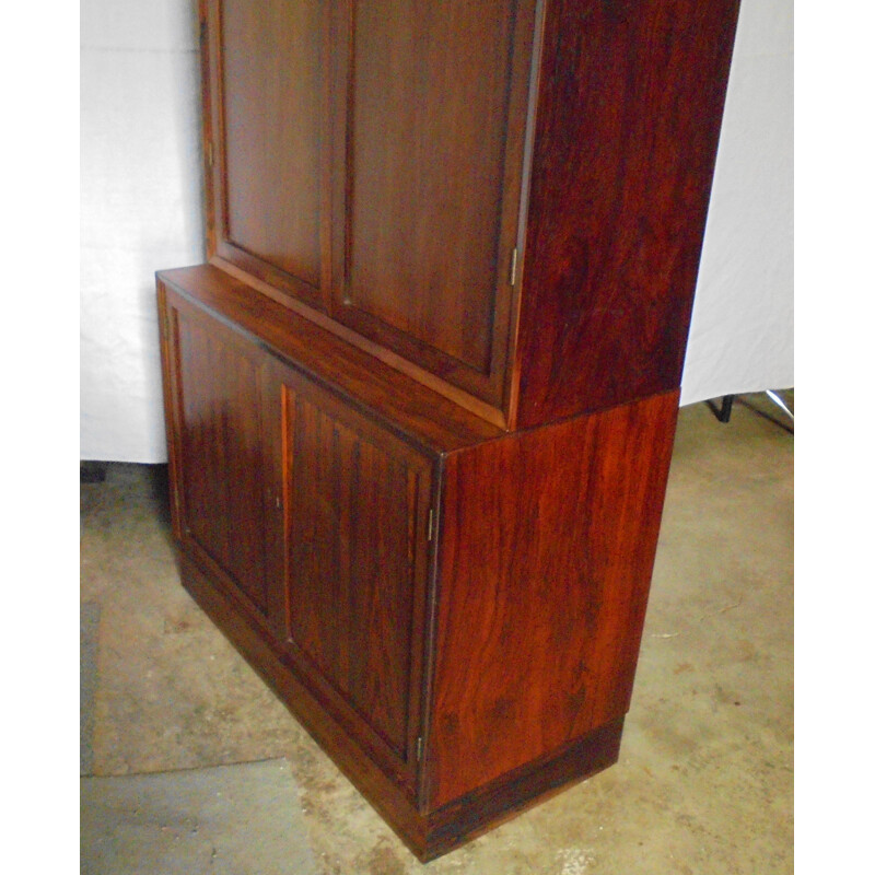 Vintage 2-piece rosewood storage cabinet, Denmark 1960