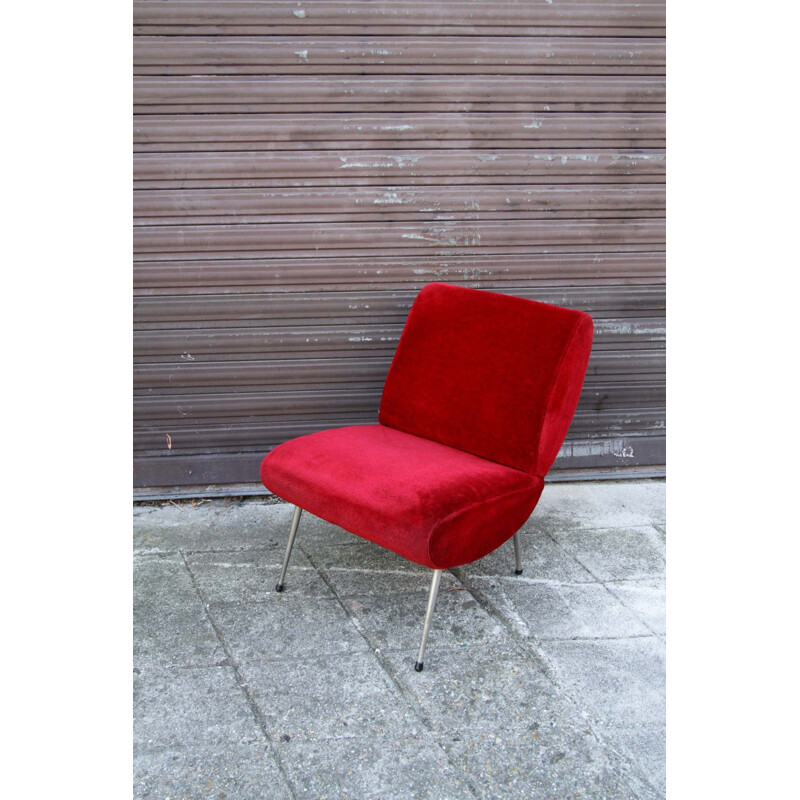 Fauteuil Pelfran vintage en velours - 1960