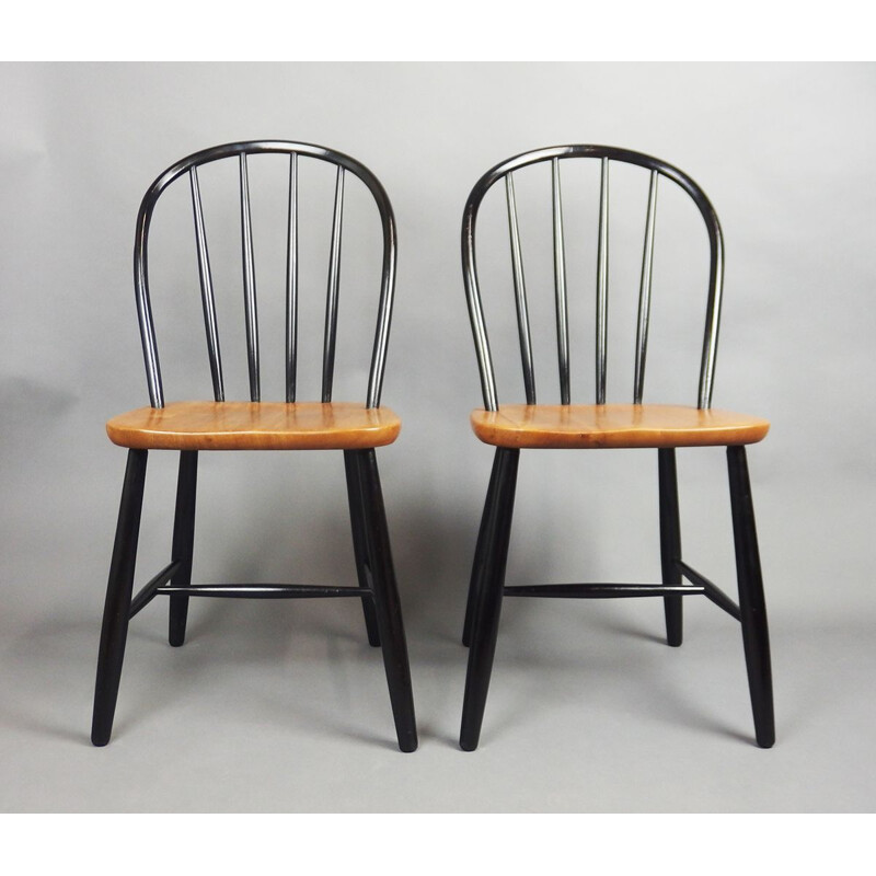 Ein Paar Ercol Vintage-Stühle aus gebogenem Buchenholz, Großbritannien 1960