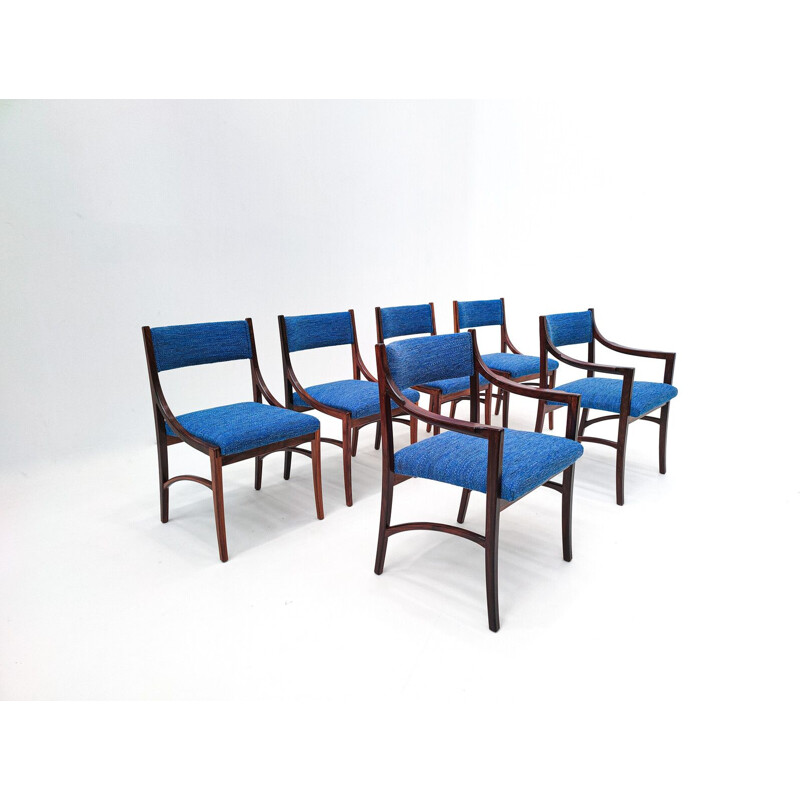 Mid-century set of 4 chairs and 2 armchairs model 110 by Ico Parisi, Italy 1960s