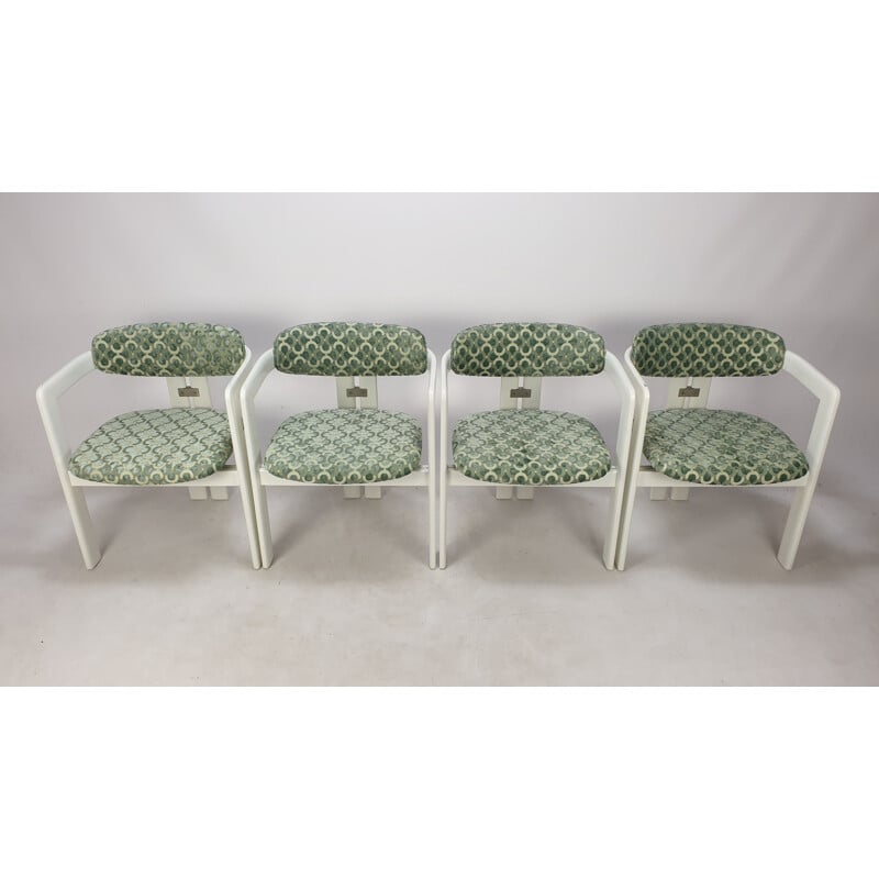 Set of 4 vintage Pamplona chairs by Augusto Savini for Pozzi, Italy 1970s