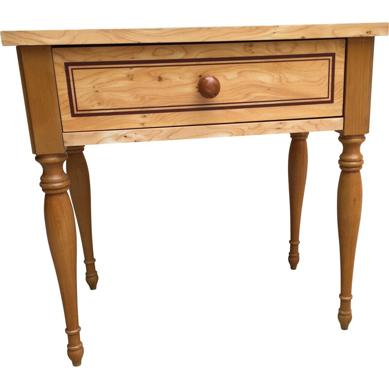 Mesa de cabeceira de madeira Vintage