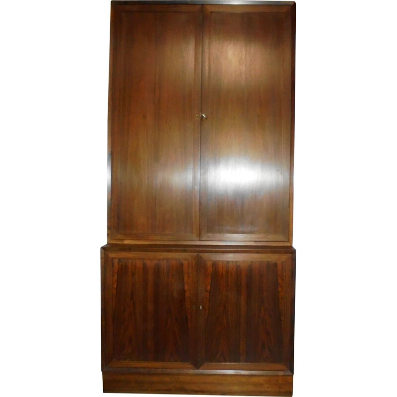 Vintage 2-piece rosewood storage cabinet, Denmark 1960