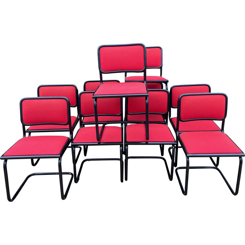 Set of 10 vintage B32 chairs by Marcel Breuer